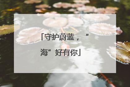 守护蔚蓝，“海”好有你
